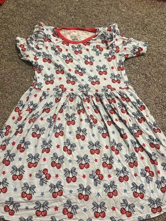 Other - Fourth of July cherry dress size 5/6 bamboo